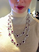 BOGH-ART Mother of Pearl Necklace Inlaid with Ruby in BRAFA, Brussels Antiques & Fine Arts Fair, 2013
