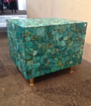 Side table made by turquoise stones at 88 Gallery